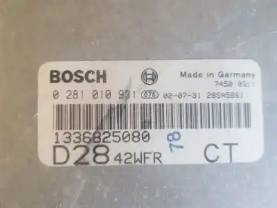 Second-hand car spare part ECU ENGINE CONTROL for PEUGEOT BOXER CAJA CERRADA (RS2850) (290/330) (´02->)  OEM IAM references 028010981 1336825080 028010981