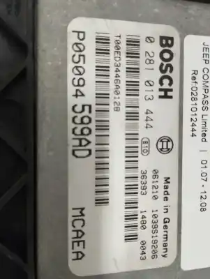 Second-hand car spare part ecu engine control for jeep compass limited oem iam references 0281013444  