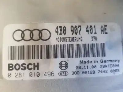 Peça sobressalente para automóvel em segunda mão centralina de motor uce por audi a6 berlina (4b2) 2.5 tdi referências oem iam 0281010496