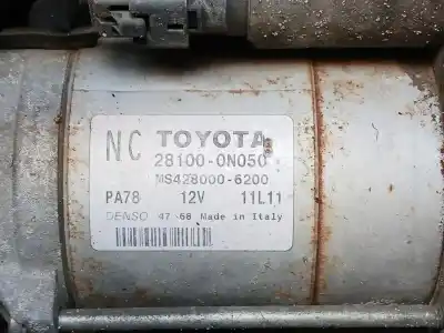 Pezzo di ricambio per auto di seconda mano motorino di avviamento per toyota auris active riferimenti oem iam 281000n050