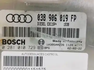 Second-hand car spare part ecu engine control for audi a4 avant (8e) 1.9 tdi (96kw) oem iam references 0281010729 038906019fp 0281010729