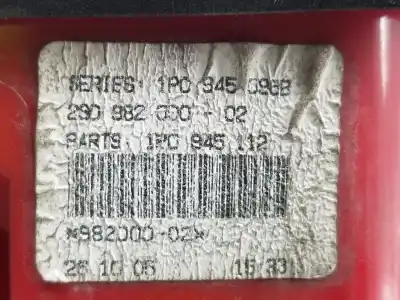 Second-hand car spare part right tailgate light for seat leon (1p1) reference oem iam references 1p0945096b  1p0945096b