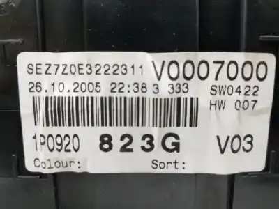 Peça sobressalente para automóvel em segunda mão quadrante por seat leon (1p1) reference referências oem iam 1p0920823g  1p0920823g