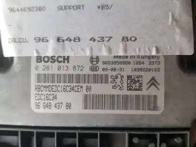 Peça sobressalente para automóvel em segunda mão Centralina De Motor Uce por CITROEN C4 BERLINA Collection Referências OEM IAM 9664843780 0281013872 9664843780