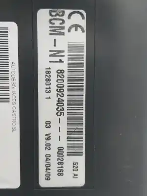 Second-hand car spare part electronic module for renault clio iii dynamique oem iam references 8200924035  8200924035