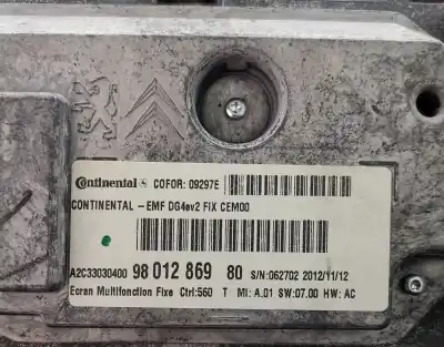 Second-hand car spare part multifunction display for peugeot 508 active oem iam references 9801286980  a2c33030400