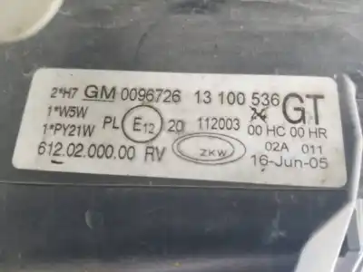 Second-hand car spare part right headlight for opel corsa c blue line oem iam references 13100536  13100536