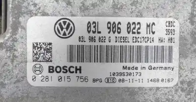 Second-hand car spare part ECU ENGINE CONTROL for VOLKSWAGEN GOLF VI (5K1)  OEM IAM references 03L906022MC  0281015756