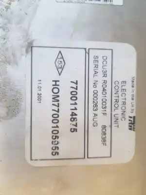 Peça sobressalente para automóvel em segunda mão Centralina De Motor Uce por RENAULT CLIO II FASE I (B/CBO) 1.9 D Alize Referências OEM IAM 7700114875  7700114875