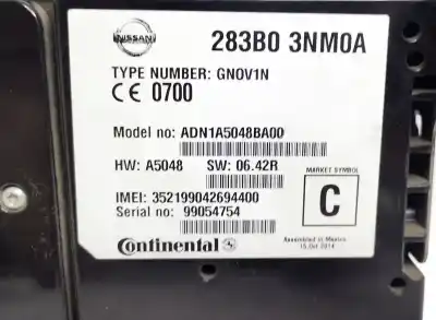 Second-hand car spare part electronic module for nissan nv 200 (m20) e-nv200 combi basic oem iam references 283b03nm0a  99054754