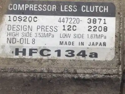 Pezzo di ricambio per auto di seconda mano compressore aria condizionata per chrysler voyager (rg) 2.5 crd cat riferimenti oem iam 4472203871  4472203871