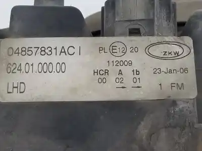 Pezzo di ricambio per auto di seconda mano faro anteriore sinistro per chrysler voyager (rg) 2.8 crd lx riferimenti oem iam 04857831ac  04857831ac