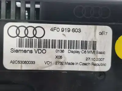 Second-hand car spare part multifunction display for audi a6 berlina (4f2) 2.0 tdi oem iam references 4f0919603  4f0919603