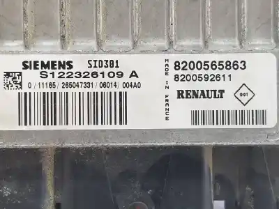 Second-hand car spare part ecu engine control for renault scenic ii authentique oem iam references 8200565863  