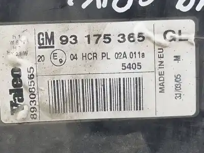 Peça sobressalente para automóvel em segunda mão farol / farolim direito por opel meriva cosmo referências oem iam 93175365  93175365