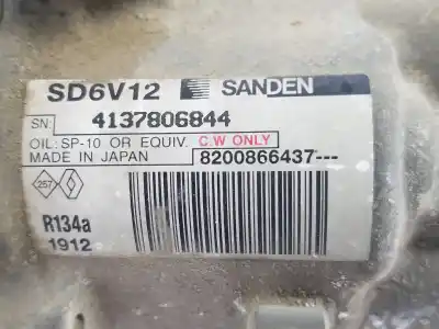 Second-hand car spare part air conditioning compressor for renault clio iii confort dynamique oem iam references 8200866437  