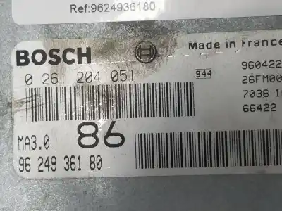 Автозапчасти б/у блок управления двигателем за citroen ax 1.0 ссылки oem iam 9624936180 0261204051 9624936180