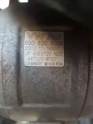 Автозапчастина б/у КОМПРЕСОР КОНДИЦИОНЕРА для VOLKSWAGEN POLO (9N1)  Посилання на OEM IAM 6Q0820803D  