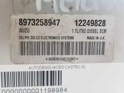 Peça sobressalente para automóvel em segunda mão centralina de motor uce por opel meriva cosmo referências oem iam 8973258947 12249828 8973258947