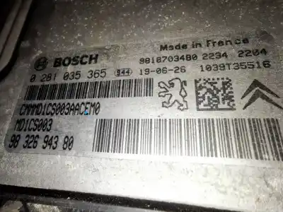 Second-hand car spare part ecu engine control for citroen berlingo feel xl oem iam references 0281032365