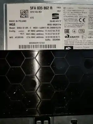 Pezzo di ricambio per auto di seconda mano modulo elettronico per seat leon (kl1) fr riferimenti oem iam 5fa035862r  