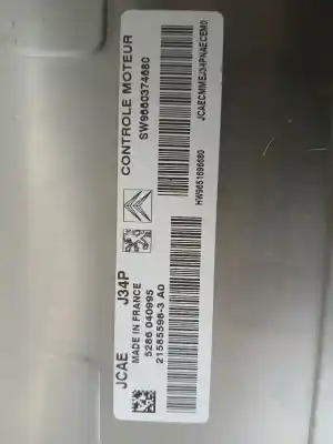 Peça sobressalente para automóvel em segunda mão  por CITROEN C2  Referências OEM IAM SW9660374680  SW9660374680