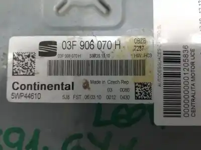 Second-hand car spare part ecu engine control for seat leon (1p1) style copa oem iam references 03f906070h  03f906070h