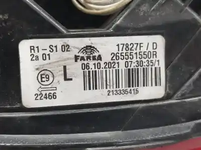 Second-hand car spare part left tailgate light for renault clio v business edition oem iam references 265551550r  265551550r