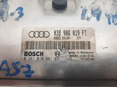 Автозапчастина б/у ебу контролер двигуна для audi a3 (8l) 1.9 tdi посилання на oem iam 038906019ft  0281010981