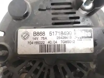 Автозапчастина б/у генератор для lancia ypsilon (101) 1.3 16v multijet argento посилання на oem iam 51718499  b868, 704155022