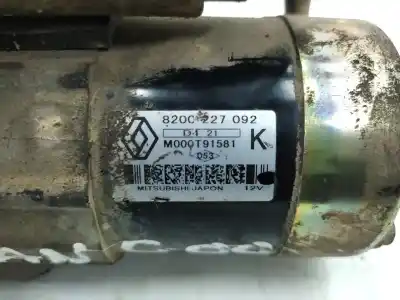 Second-hand car spare part starter motor for renault kangoo (f/kc0) rn/alap modell (kcoa/c/d/e/h/u) oem iam references 8200227092  m000t91581