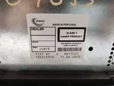 Pezzo di ricambio per auto di seconda mano impianto audio / radio cd per fiat bravo (198) 1.6 16v active multijet (77kw) riferimenti oem iam 735515910  
