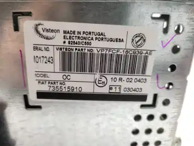 Pezzo di ricambio per auto di seconda mano impianto audio / radio cd per fiat bravo (198) 1.6 16v active multijet (77kw) riferimenti oem iam 735515910  