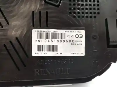 Pièce détachée automobile d'occasion compteur de vitesse tableau de bord pour renault megane iii berlina 5 p expression références oem iam 248108068r  azc87610000, a2c87610000