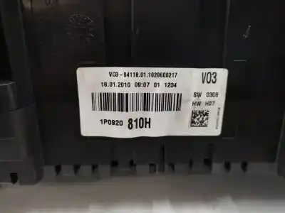 Автозапчастина б/у панель інструментів для seat leon (1p1) comfort limited посилання на oem iam 1p0920810h  1p0920810hx Автозапчастина б/у панель інструментів для seat leon (1p1) comfort limited посилання на oem iam 1p0920810h  1p0920810hx