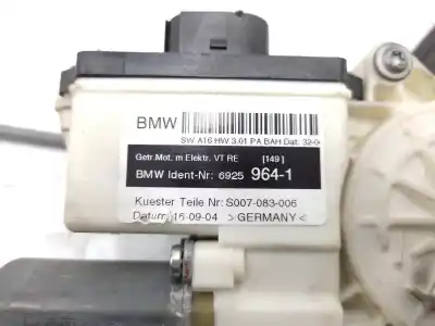 Second-hand car spare part passenger side right window regulator for bmw x3 (e83) 3.0d oem iam references 51333448250  69259641, e840311301, 0130822222