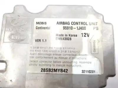 Second-hand car spare part airbag control unit for hyundai i20 classic oem iam references 959101j400  5wk43928