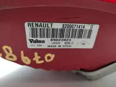 Second-hand car spare part right tailgate light for renault clio ii fase ii (b/cb0) 1.5 dci diesel oem iam references 8200071414  8200917487