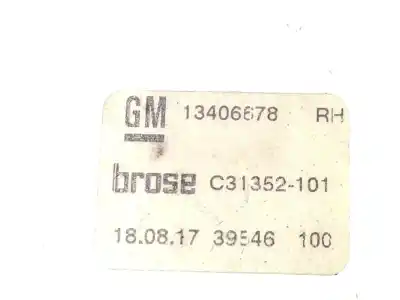 Автозапчастина б/у регулятор скла заднього правого для opel astra k (b16) 1.4 turbo (68) посилання на oem iam 13406678  c31352101