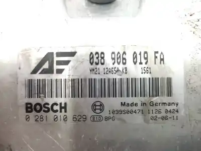 Second-hand car spare part ecu engine control for ford galaxy (vy) 1.9 tdi cat oem iam references 038906019fa 1143833 0281010629