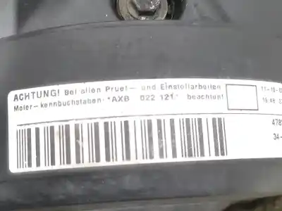 Pezzo di ricambio per auto di seconda mano motore completo per volkswagen t5 transporter/furgoneta 1.9 tdi cat (axb) riferimenti oem iam axb  