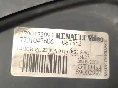 Автозапчастина б/у ліва фара для renault scenic (ja..) 2.0 16v cat (f4r) посилання на oem iam 7700432094 260608873r 7701047606