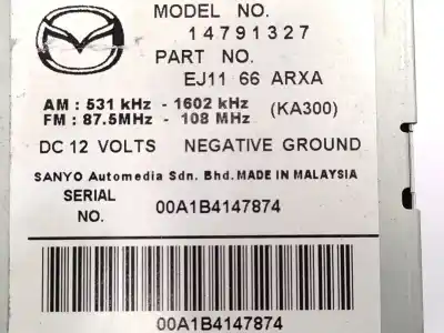 Автозапчастина б/у аудіо система / радіо cd для mazda cx-7 (er) luxury посилання на oem iam ej1166arxa 14795022 ej11669rxb
