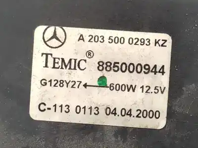 Автозапчастина б/у електро вентилятор для mercedes-benz clase c (w203) berlina 320 (203.064) посилання на oem iam a2035000293  