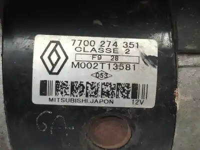 Pièce détachée automobile d'occasion démarreur de voiture pour renault kangoo (f/kc0) rxe (kcoc/u) références oem iam 7700274351  m002t13581