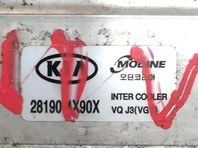 Peça sobressalente para automóvel em segunda mão intercooler por kia carnival 2.9 crdi vgt active referências oem iam 281904x90x  