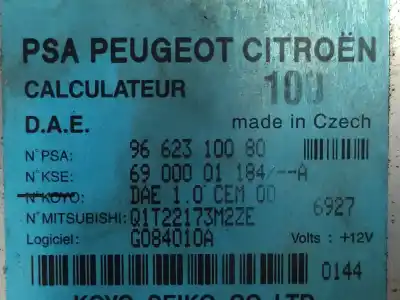 Pièce détachée automobile d'occasion calculateur moteur ecu pour citroen c2 (jm_) 1.4 hdi références oem iam 9662310080  q1t22173m2ze