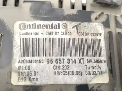 Peça sobressalente para automóvel em segunda mão quadrante por citroen c4 lim. sport referências oem iam 96657314xt  6103pz