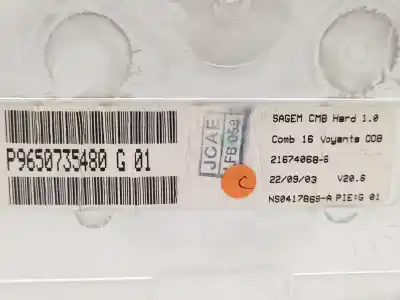 Peça sobressalente para automóvel em segunda mão quadrante por citroen c2 sx referências oem iam 9650735480  6105ev