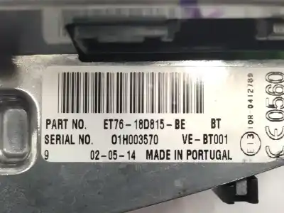 Peça sobressalente para automóvel em segunda mão sistema de áudio / rádio cd por ford transit courier b460 monospace 1.5 tdci referências oem iam et7618d815be  2603129